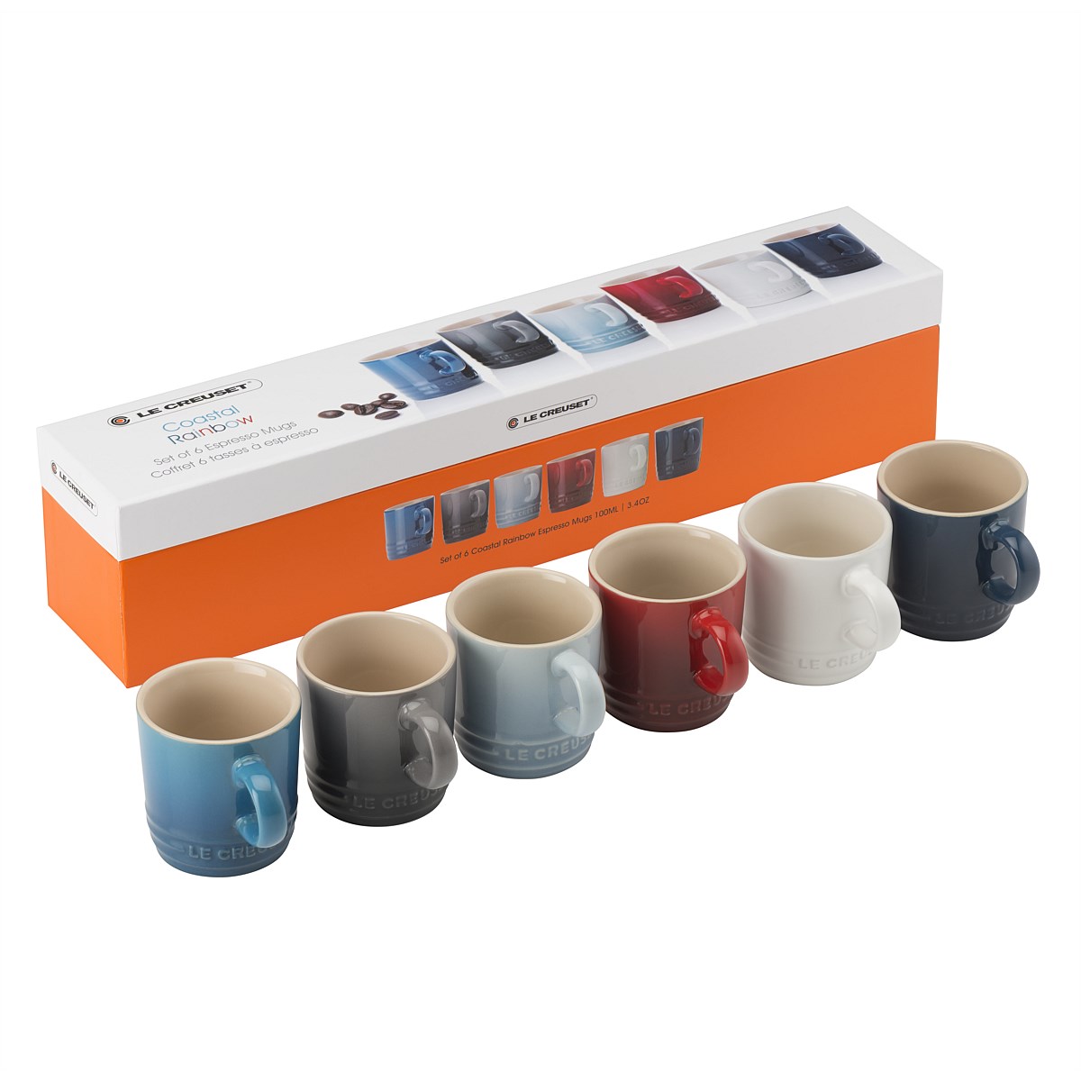Home & Tech Stoneware Espresso Mugs Set of 6