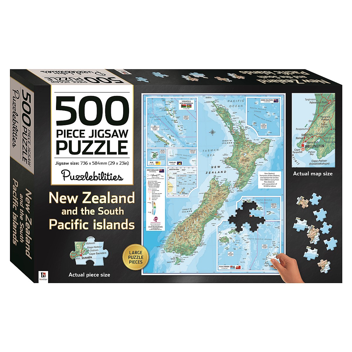 Shop Hinkler New Zealand 500 Piece Puzzle & Jigsaw Puzzle Roll Pack