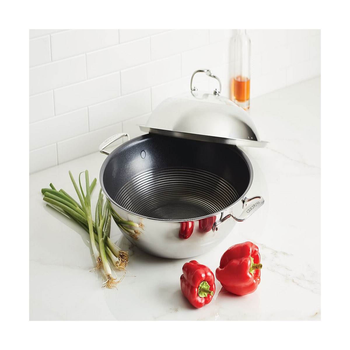 Circulon C-Series Nonstick Clad Induction Covered Wok 36cm In Stainless  Steel