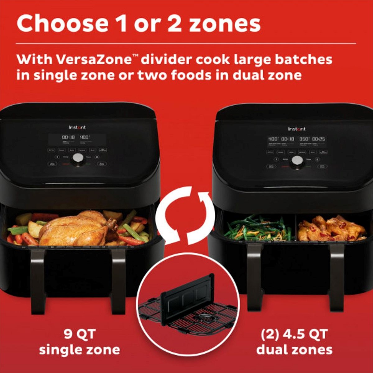 Cosori 8.5L Dual Zone Air Fryer has eight one-touch cooking