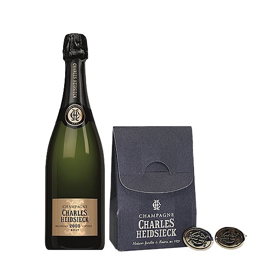 2005 Vintage Champagne and Cufflinks