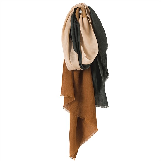 Form Study Wool Scarf w/Fringe