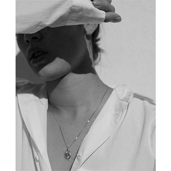 Inez Necklace Sterling Silver Blue Sapphire