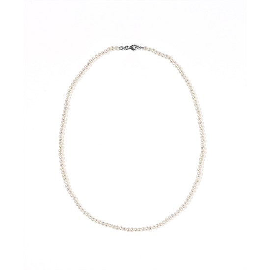Micro Pearl Necklace Sterling Silver