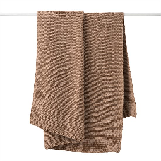 Purl Knit Wool Throw