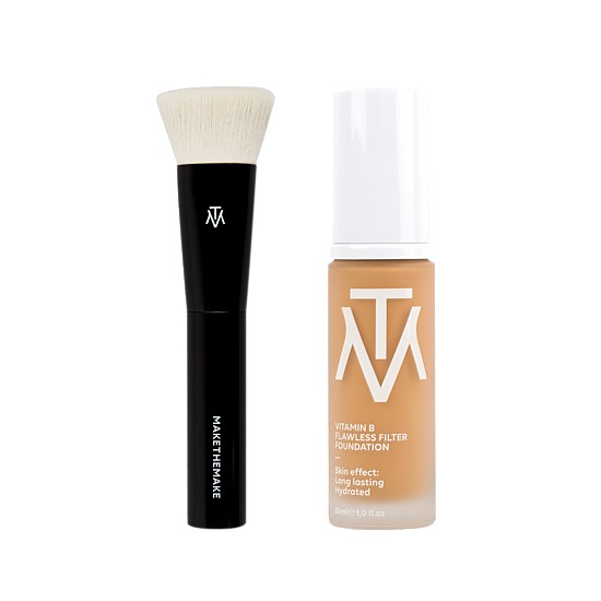 Vitamin B Flawless Filter Foundation & Sheer Foundation Brush Set