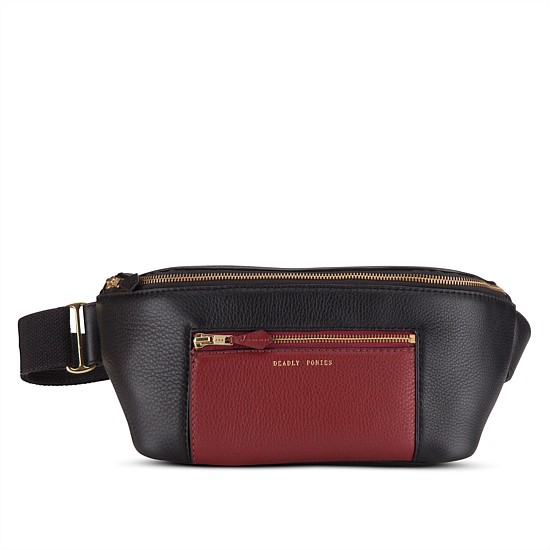 Nimbus Belt Bag - Black/Burgundy