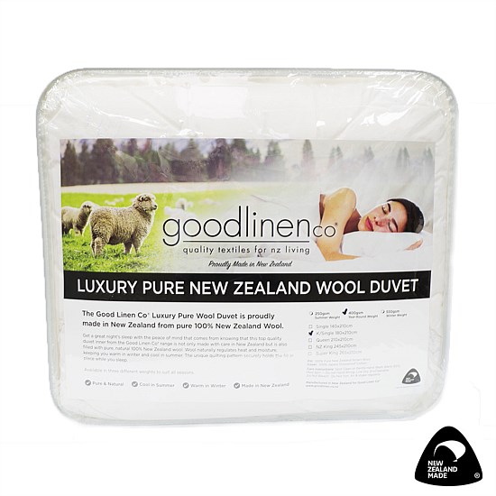 New Zealand Made Wool Duvet Inner 250 gm Summer Weight