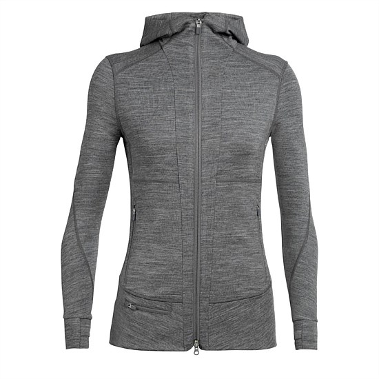 Womens Quantum II LS Zip Hood