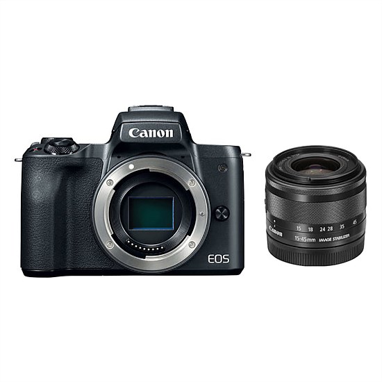 EOS M50 Mirrorless Camera with EF-M 15-45mm Lens