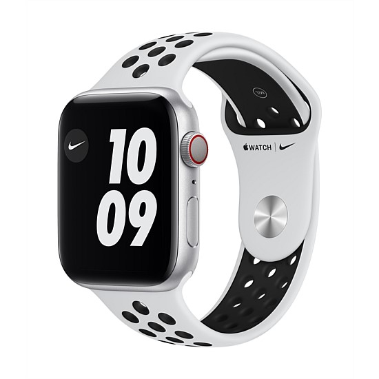 Watch Nike Series 6 GPS + Cellular, 44mm Silver Aluminium Case with Pure Platinum/Black Nike Sport B