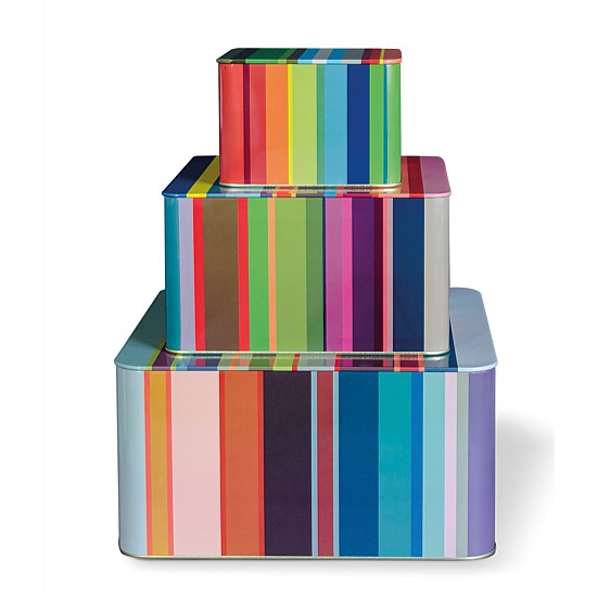 Stripes Tin Boxes set of 3
