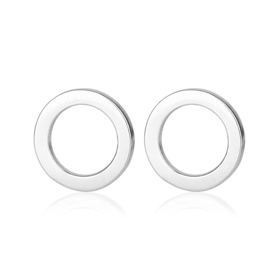 Circle Studs Sterling Silver