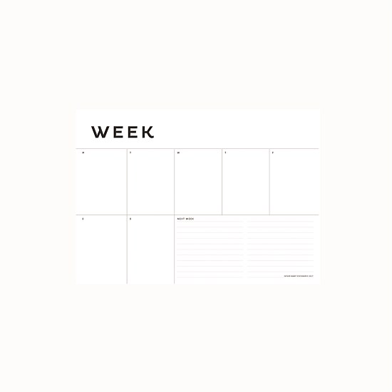 A4 Week Planner