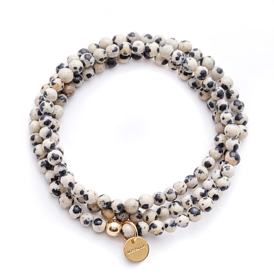 Amuleto Wrap Bracelet Dalmatian Jasper 4mm