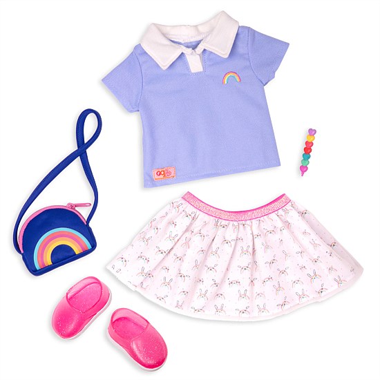 Regular Outfit Rainbow Print Shirt School