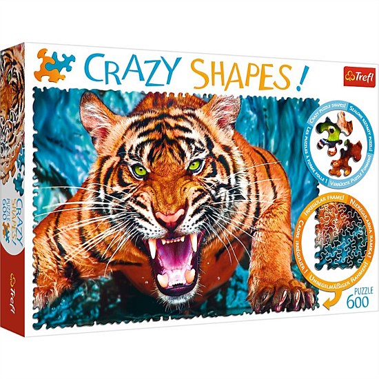 Crazy Shape Jigsaw Puzzle - Facing a Tiger