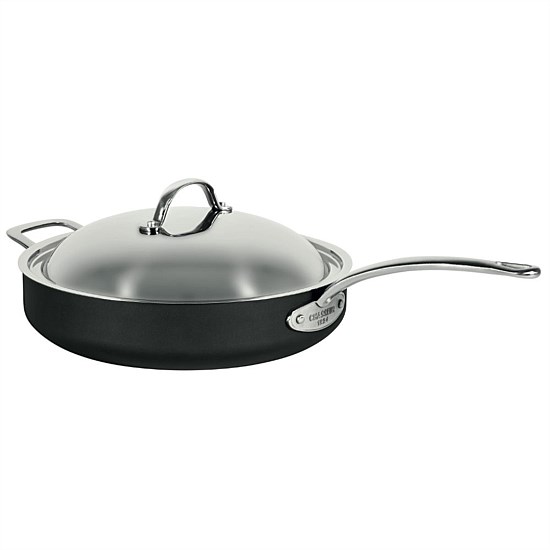 Hard Anodised 30cm Saute Pan with Lid and Helper Handle