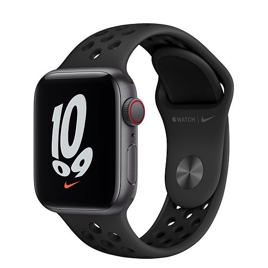 Apple Watch Nike SE GPS + Cellular, 40mm Space Grey Aluminium Case with Anthracite/Black Nike Sport