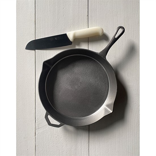 Ironclad Legacy Pan and Victory Santoku Knife Set
