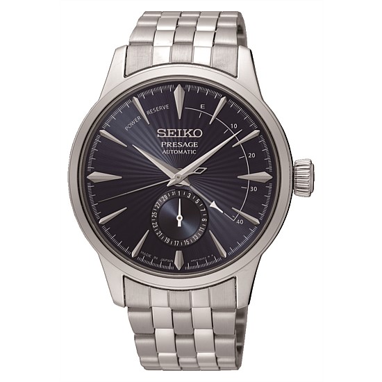Seiko Presage Mens Blue Moon Cocktail Automatic Calendar Dress Watch