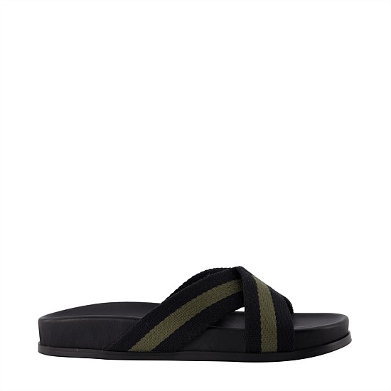 Stella Slides Khaki + Black