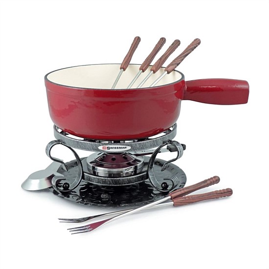 Cast Iron Lugano 9 Piece Fondue Set