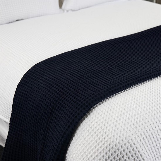 Premier Waffle Navy XL Blanket
