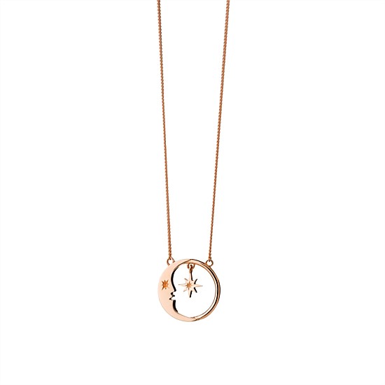 KWJ Moon & Star Necklace YG
