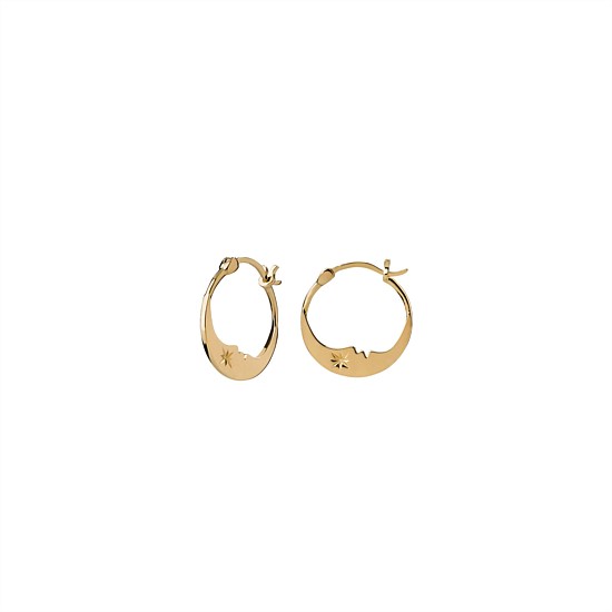 Moon Child Eclipse Moon Hoops