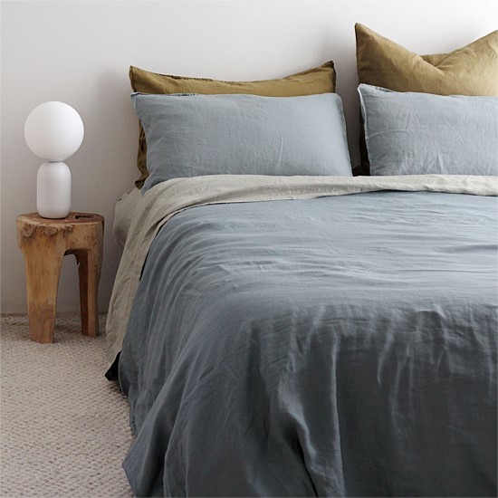 Flax Linen Duvet Cover - Lake