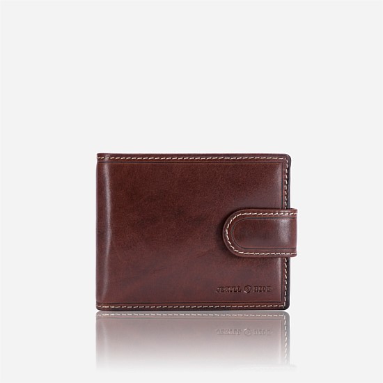 Oxford Billfold Wallet With Coin And Tab Closure