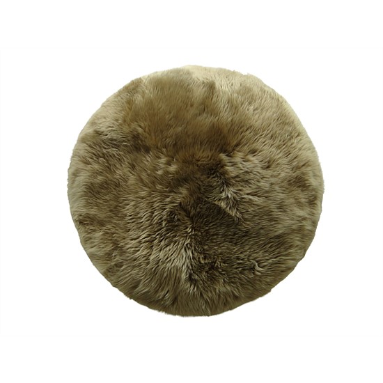 Longwool Sheepskin Floor Cushion Circular