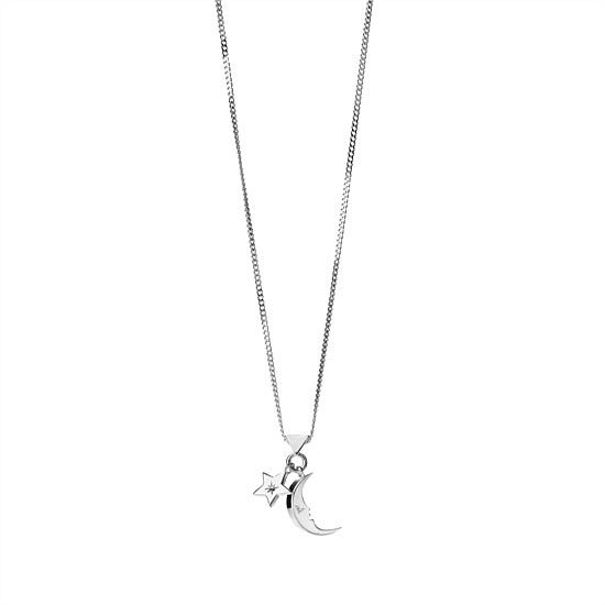 Moon & Star Charm Necklace