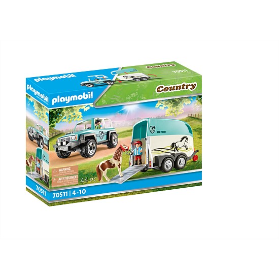Playmobil Car with Pony Trailer