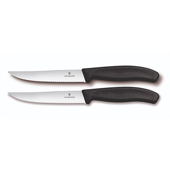 Victorinox Classic Steak & Pizza Wide Blade Knives (2pce)