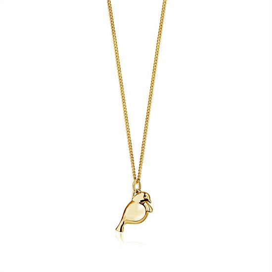 Silver Tui Pendant Gold Plate