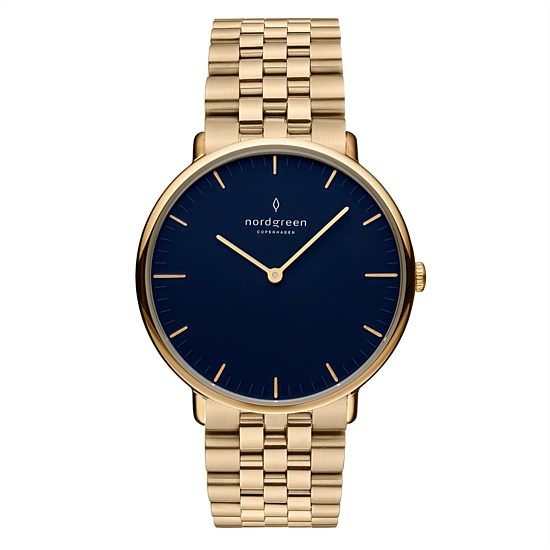 Native 36mm Gold Black Dial Wristwatch