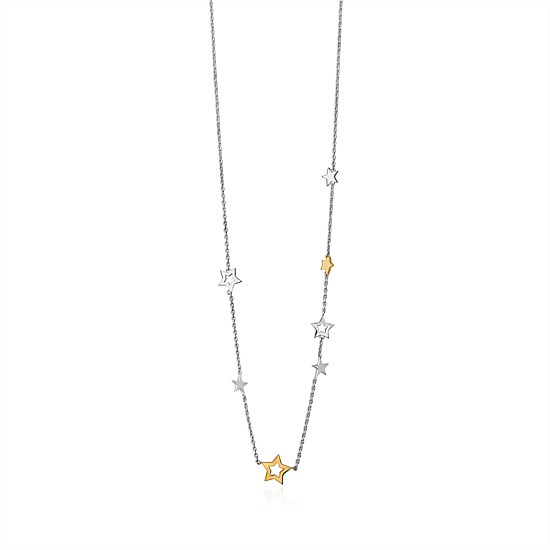 Stargazers Pendant 45cm Sterling Silver and 9CT Yellow Gold