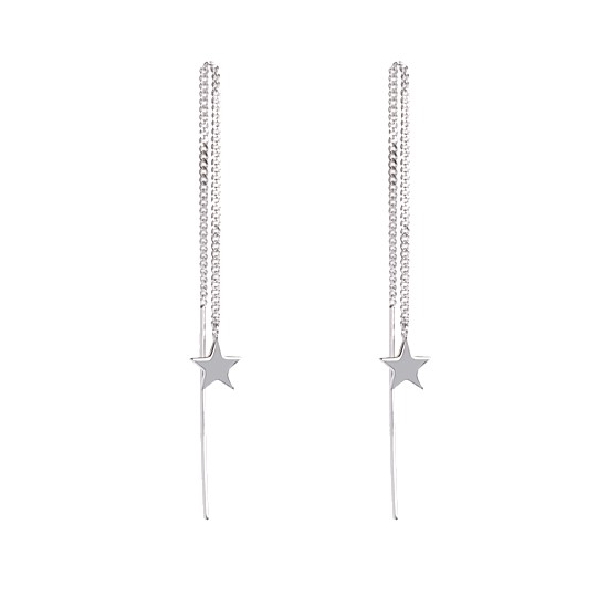 Stargazers Thread Earrings Sterling Silver
