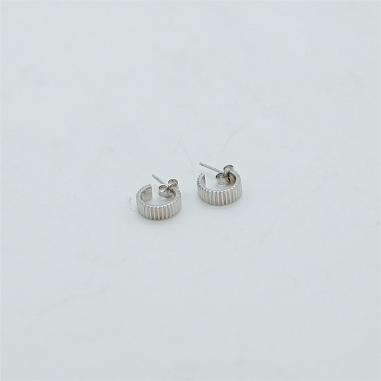 Lines Hoop Studs