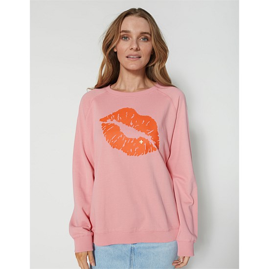 Sweater Bubblegum With Coral Lips