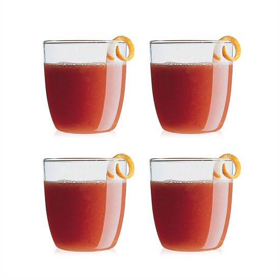 Kvadrant Juice Glasses 200ml 4 Piece Set