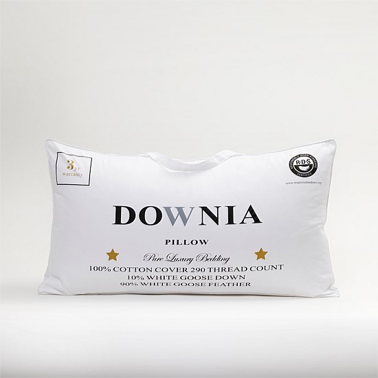 10% White Goose Down | 90% White Goose Feather Pillow