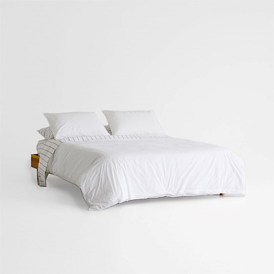 Stonewash Cotton Duvet Cover - White