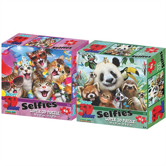 Cat & Zoo Selfies Jigsaw Puzzles