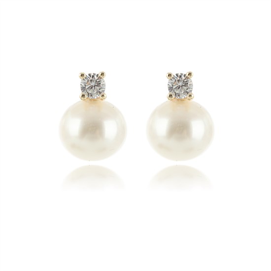 Oceans Noosa Freshwater Pearl Earrings - Gold
