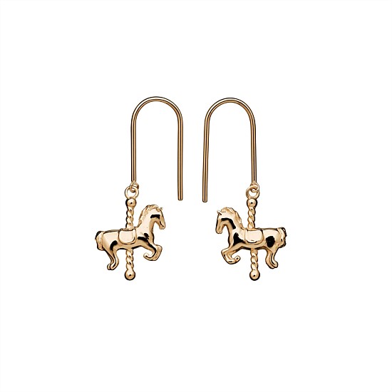 KWJ Carousel Horse Earrings YG
