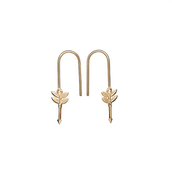 KWJ Feather Arrow Earrings YG