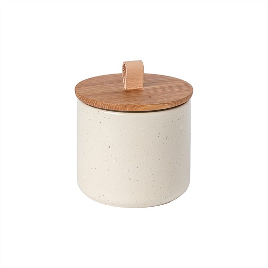 Pacifica Canister with Oak Wood Lid
